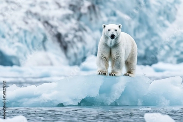 Obraz polar bear on an ice floe