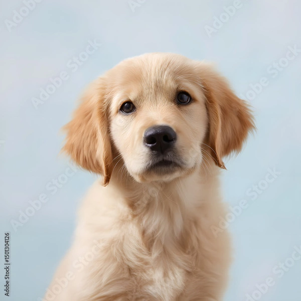 Fototapeta Adorable Golden Retriever Puppy Portrait