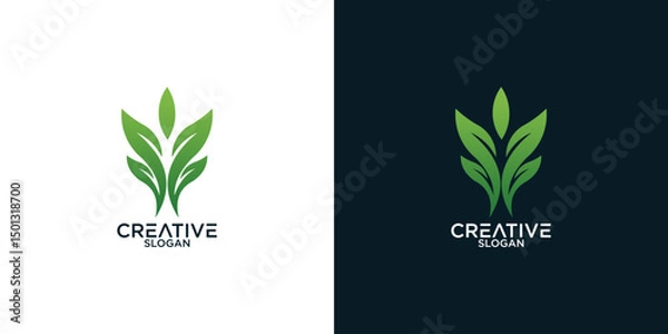 Obraz leaf logo design vector