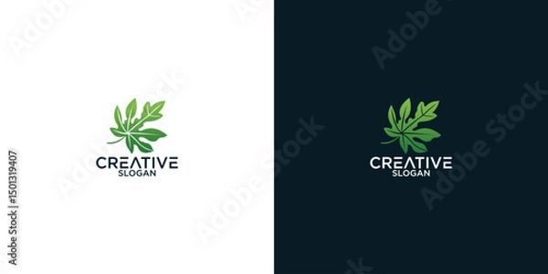 Obraz leaf logo design vector