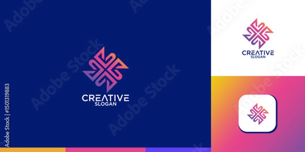 Obraz letter b abstract monogram logo vector design
