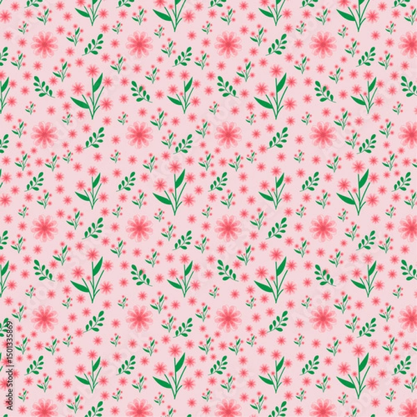 Fototapeta Floral-seamless-pattern-design-vector