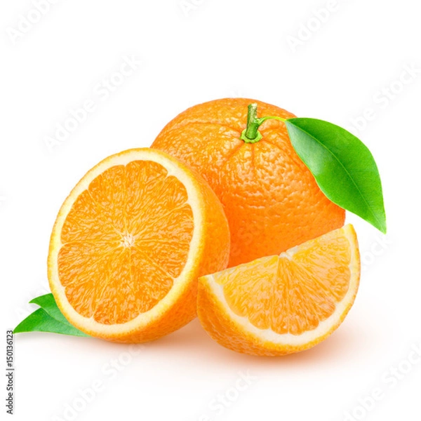 Obraz fresh orange isolated on white background