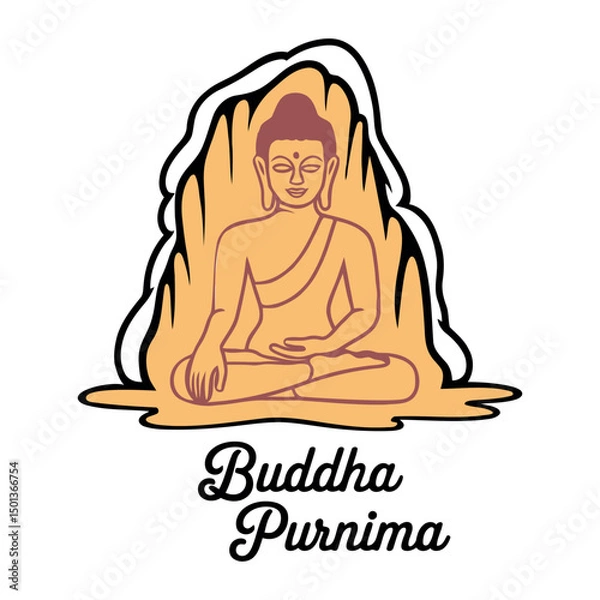 Obraz buddha statue vector