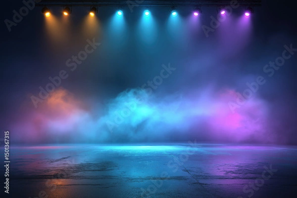 Obraz Empty Stage created with Generative AI Technology, ai, generative