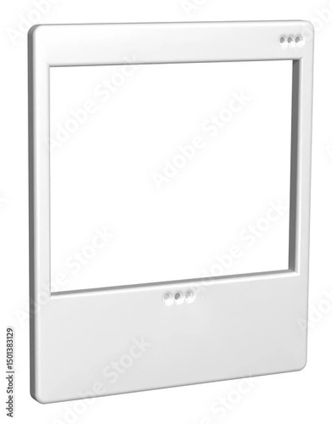 Obraz 3D polaroid frame transparent PNG