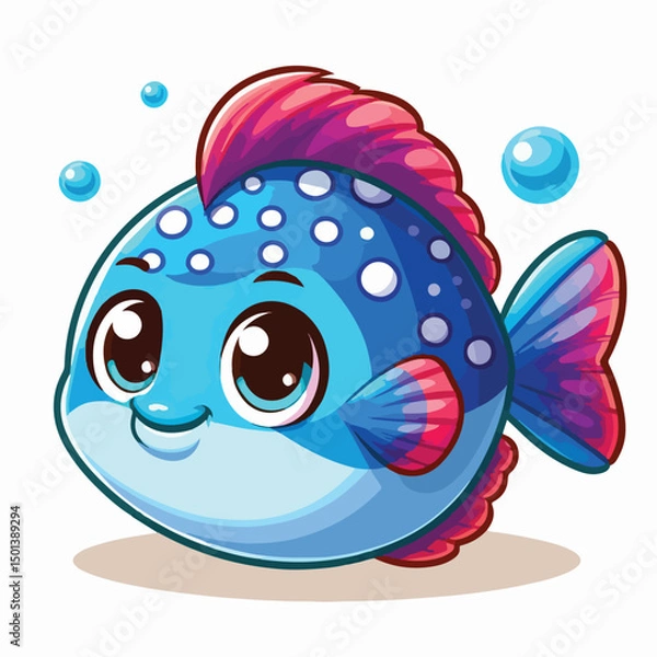 Fototapeta Vector Cartoon Fish