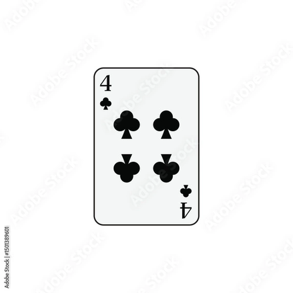 Obraz Playing card poker icon vector logo template illustration
