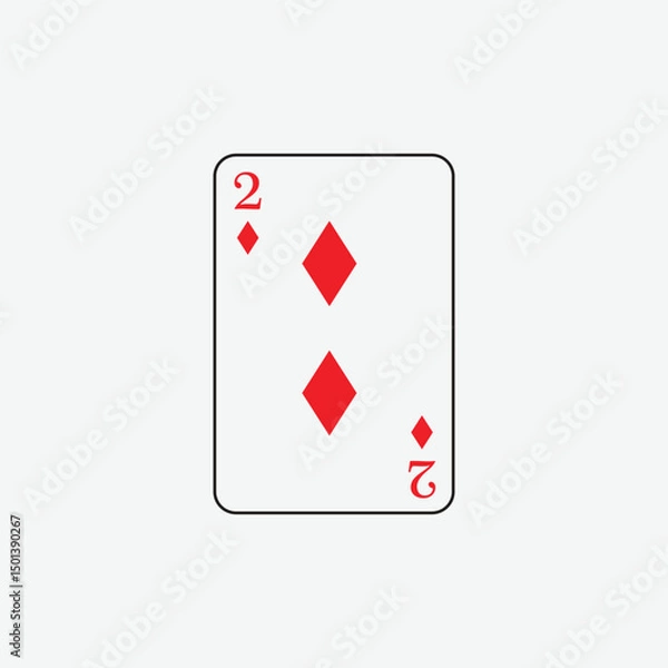 Obraz Playing card poker icon vector logo template illustration