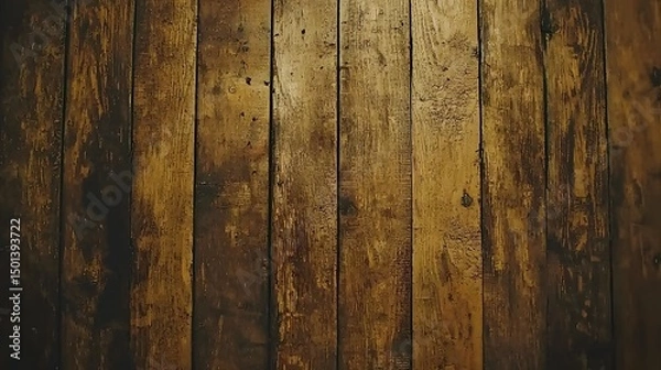 Fototapeta Close-Up of Rustic Wooden Planks with Rich Grain and Textured Surface in Warm Tones