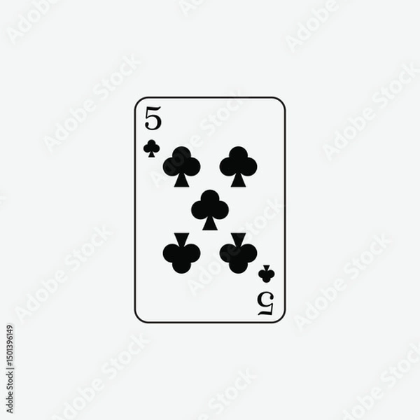 Obraz Playing card poker icon vector logo template illustration