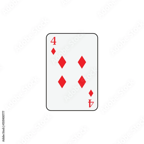 Obraz Playing card poker icon vector logo template illustration