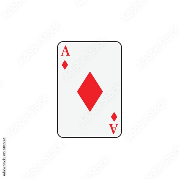 Obraz Playing card poker icon vector logo template illustration