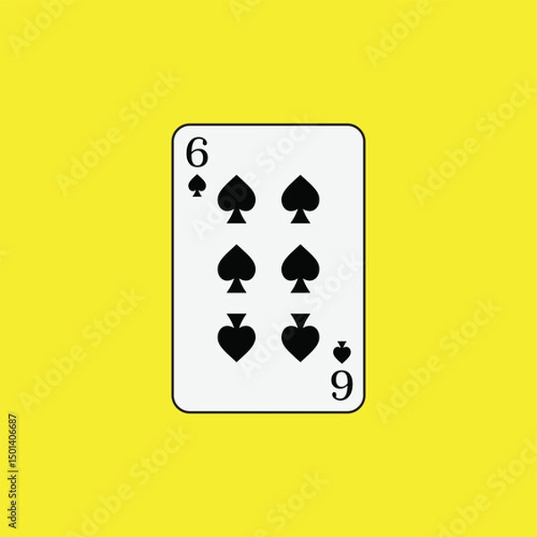 Obraz Playing card poker icon vector logo template illustration