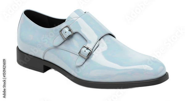 Fototapeta Iridescent buckle shoe rests stylishly