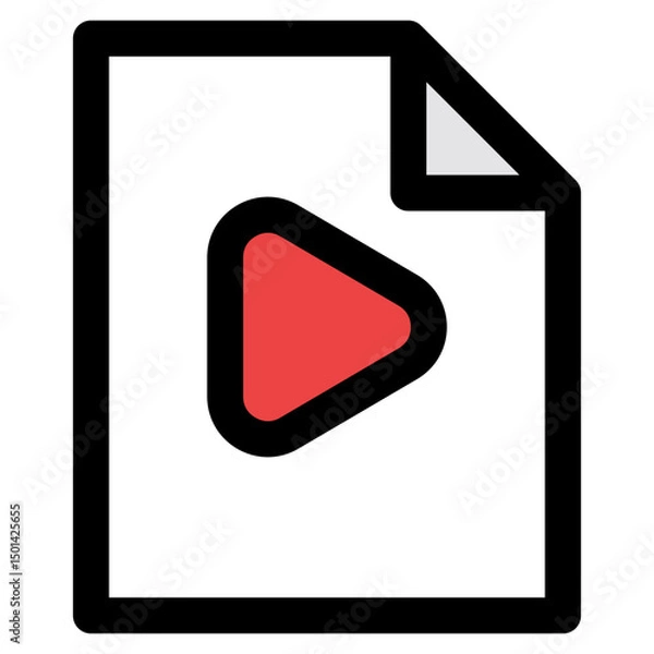 Fototapeta Video File Icon Element For Design