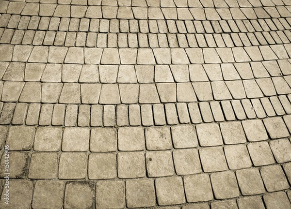 Fototapeta фон с квадратными камнями, покрытие для земли в городе