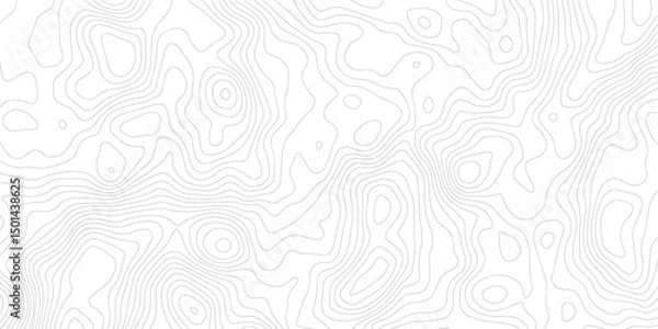 Obraz Abstract black and white topographic contours lines of mountains. Topography map art curve drawing. vector illustration.	
