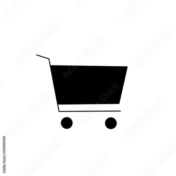 Fototapeta Shopping Cart Icon - Line Style Vector Illustration