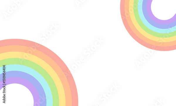 Obraz Rainbow in pastel color on isolated transparent background, Abstract rainbow background, Overlays colorful rainbows