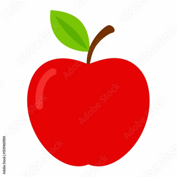 Fototapeta red apple vector illustration