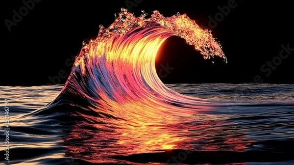 Obraz Abstract fiery wave design