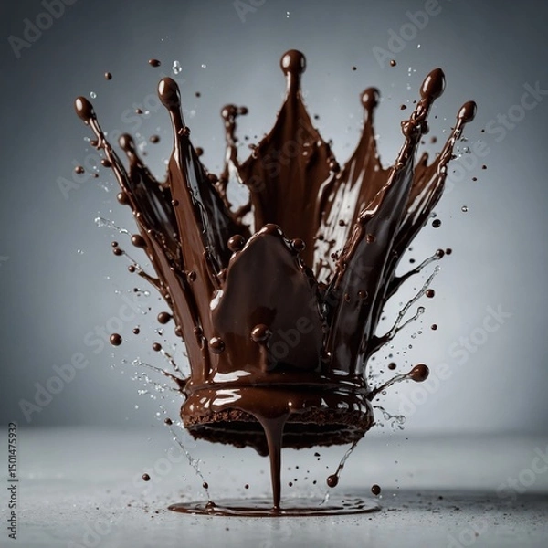 Obraz chocolate splash isolated on white background