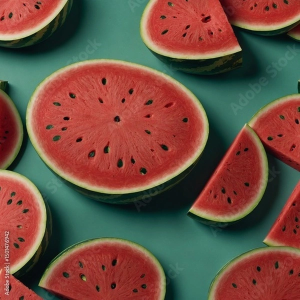 Obraz watermelon slices background