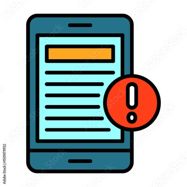 Fototapeta Fake news Colorful Icon