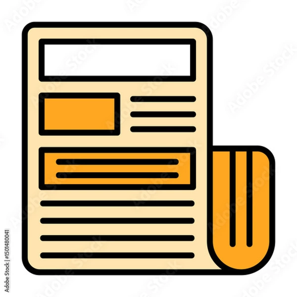 Obraz Newspaper Colorful Icon