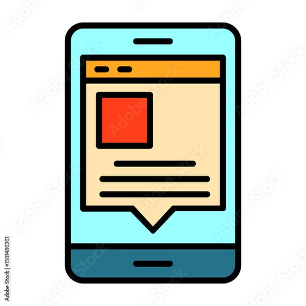 Obraz Post Colorful Icon