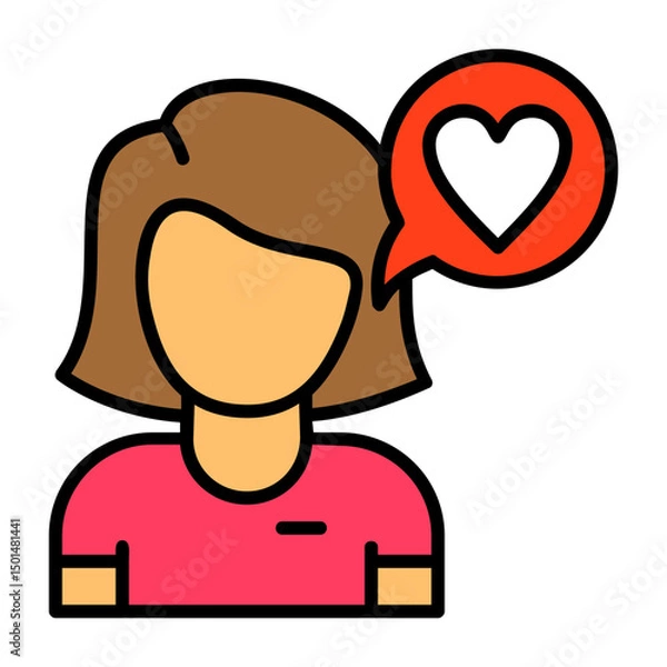 Fototapeta Heart Colorful Icon