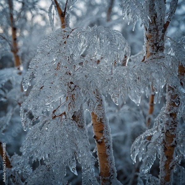 Obraz snow covered pine tree