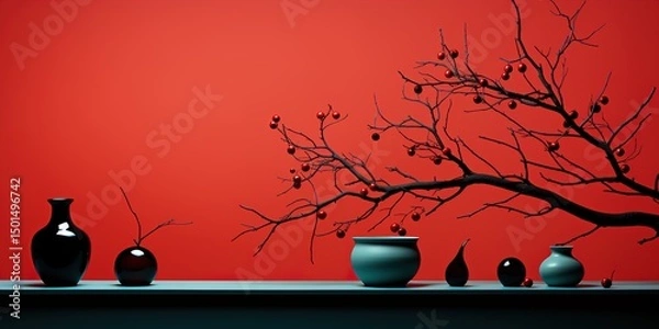 Fototapeta silhouette of a tree