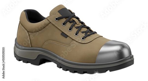 Fototapeta Safety shoe with metallic toe cap