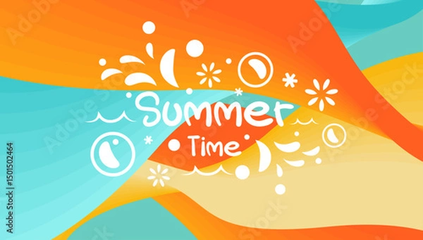 Fototapeta Abstract summer colourful background in vector.