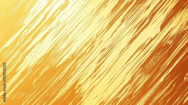 Obraz Yellow and gold brushstrokes create an abstract diagonal pattern
