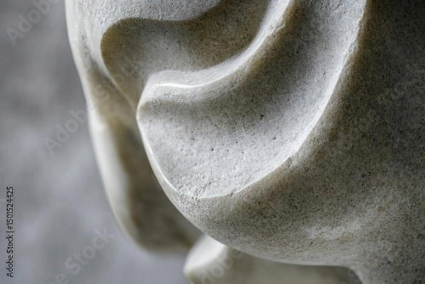 Fototapeta Closeup abstract stone sculpture detail grey texture