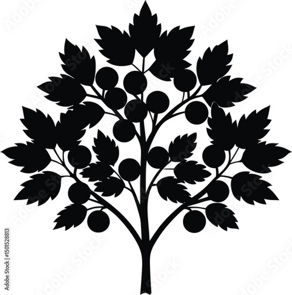 Obraz vector tree with leaves