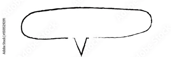 Obraz 線の手書きフキダシ　円