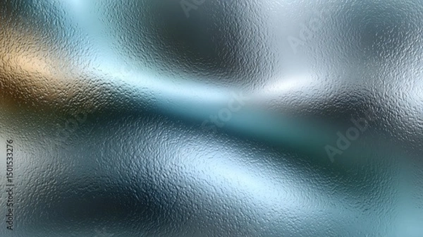 Fototapeta Close-up of a wet glass door or window with raindrops and condensation creating an abstract background