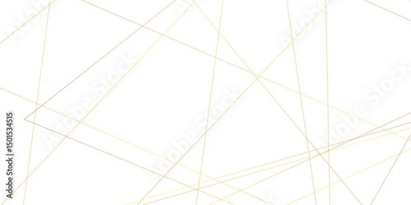 Fototapeta Abstract luxury gold geometric random chaotic lines with many squares and triangles shape. Seamless luxury geometric premium luxury banner presentation gold line