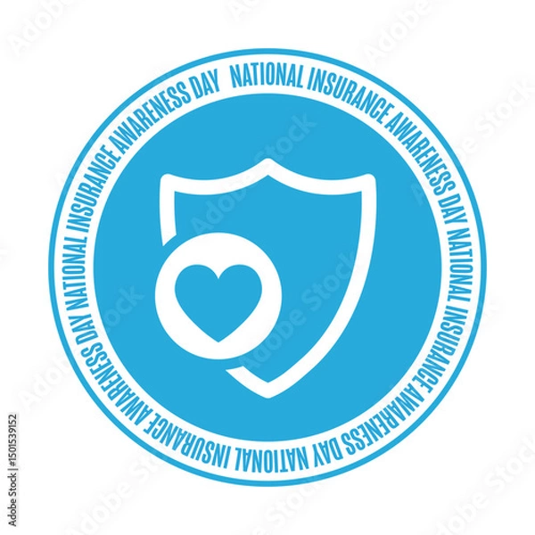 Fototapeta National Insurance Awareness Day. June 28. Holiday concept. Template for background, banner, card, poster with text. Vector EPS10 illustration.