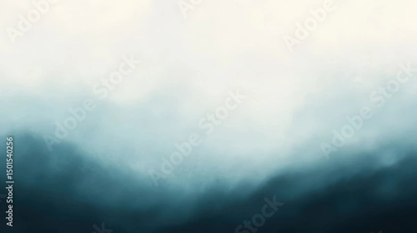 Obraz Gradient of blue hues creates an atmospheric and calming effect