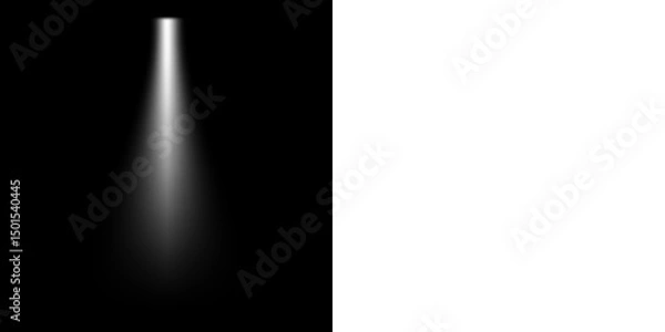 Fototapeta Vertical Light Beam PNG Transparent White Ray Effect for Sci Fi or Futuristic Interface Design