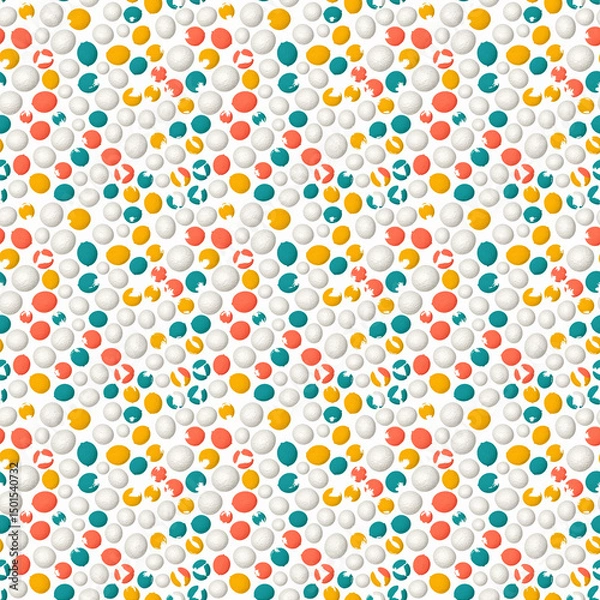 Fototapeta Colorful Spheres Seamless Pattern
