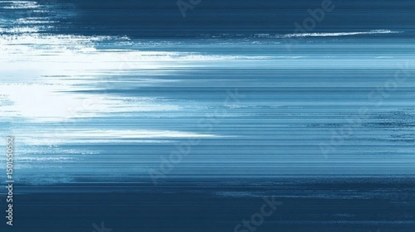 Obraz Abstract painting exhibits horizontal strokes in shades of blue