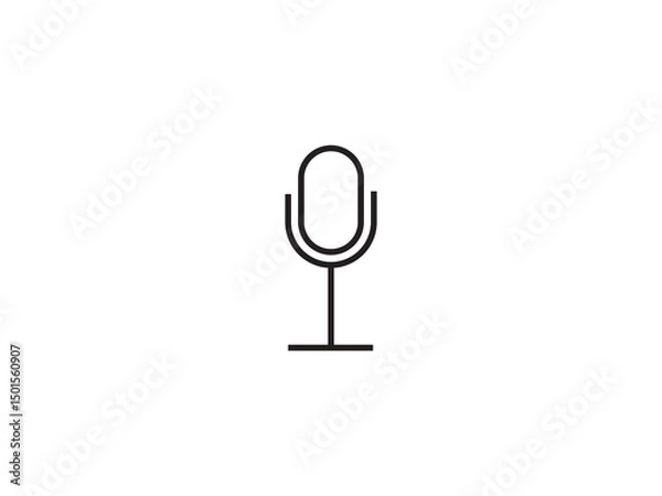 Fototapeta Microphone icon and illustration design vector design 