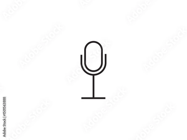 Fototapeta Microphone icon and illustration design vector design 