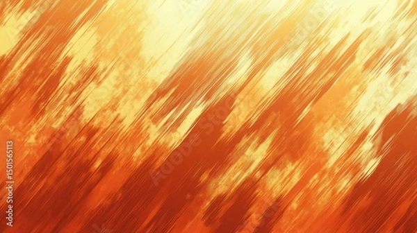 Obraz Abstract artwork shows dynamic diagonal brushstrokes in warm colors
